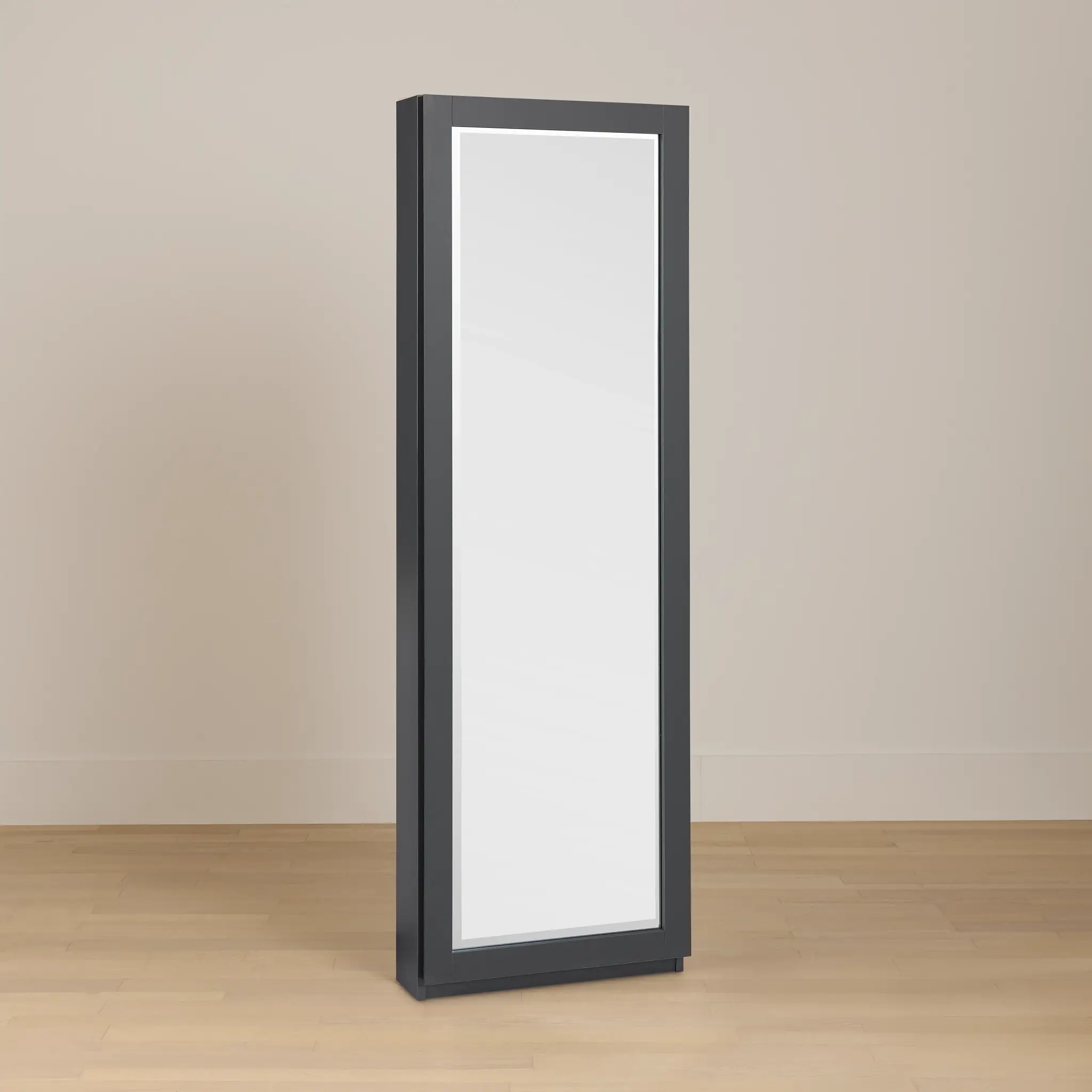 Brasilia Gray Storage Floor Mirror Brasilia Gray Storage Floor Mirror