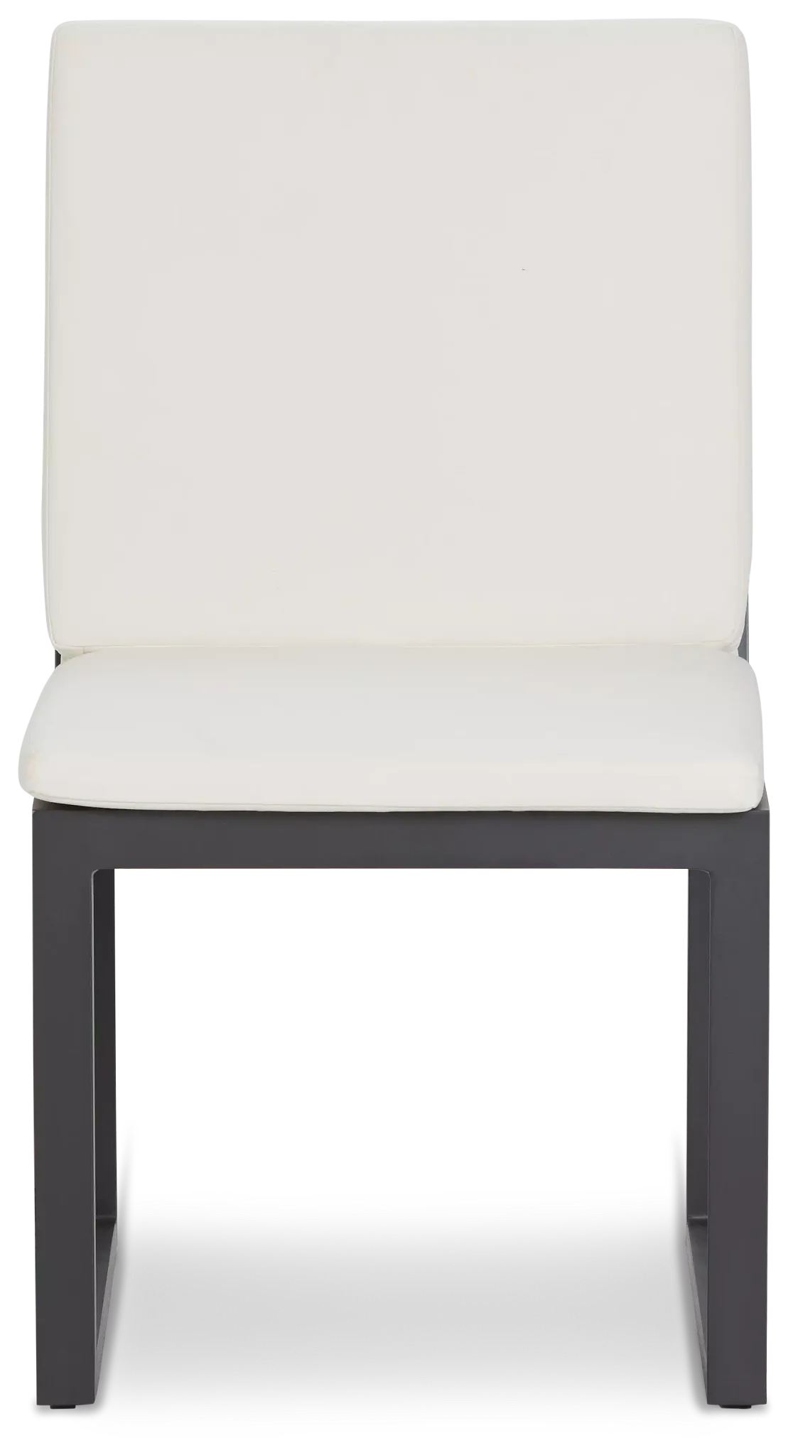 Linear Dark Gray White Aluminum Cushioned Chair