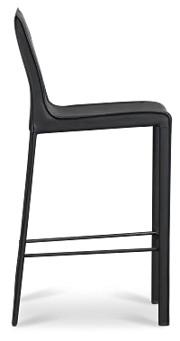 Lagos Black 27" Upholstered Barstool