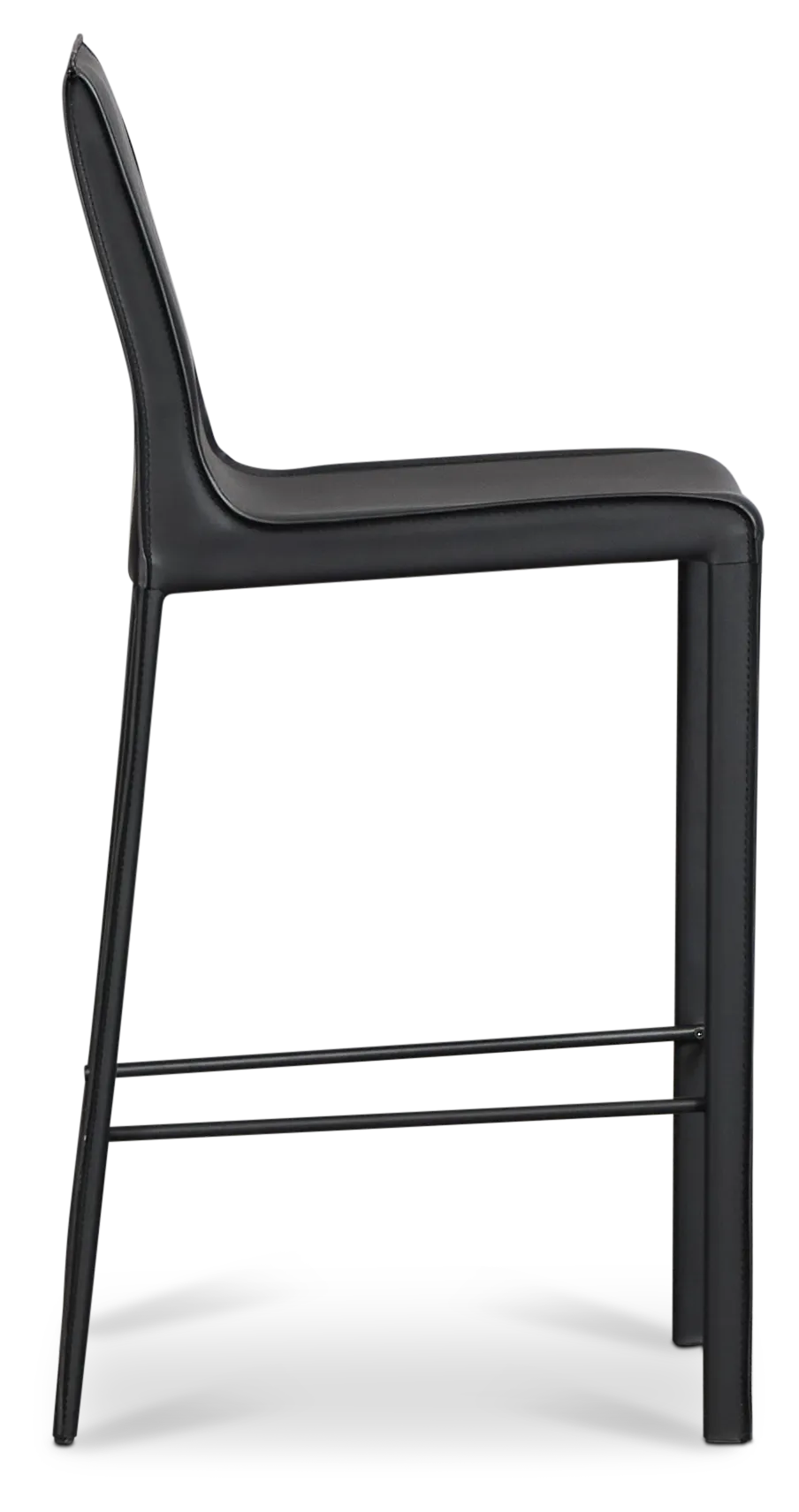 Lagos Black 27" Upholstered Barstool