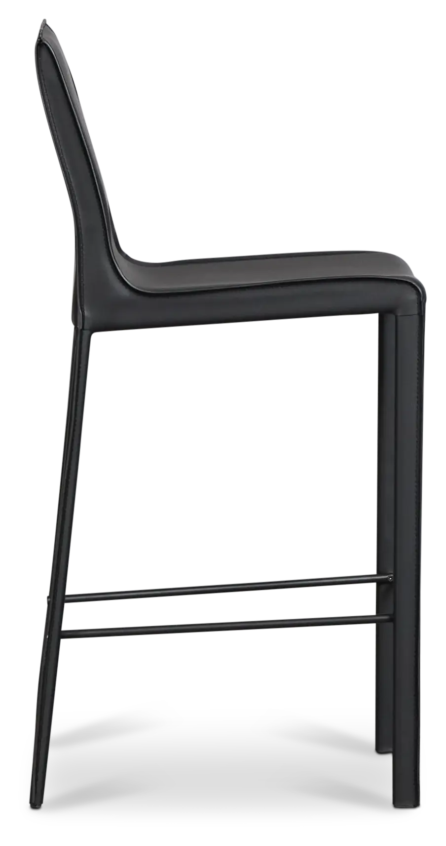 Lagos Black 27" Upholstered Barstool Lagos Black 27" Upholstered Barstool