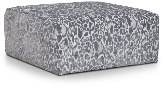 Aria Gray Fabric Cocktail Ottoman