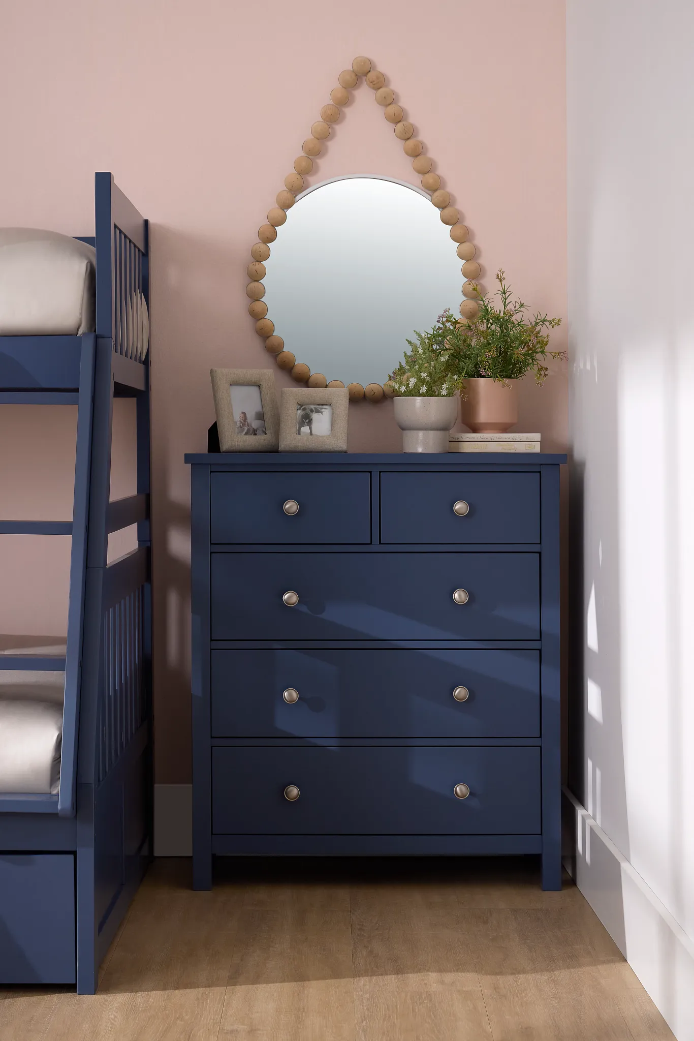 Charleston Dark Blue 5-drawer Chest