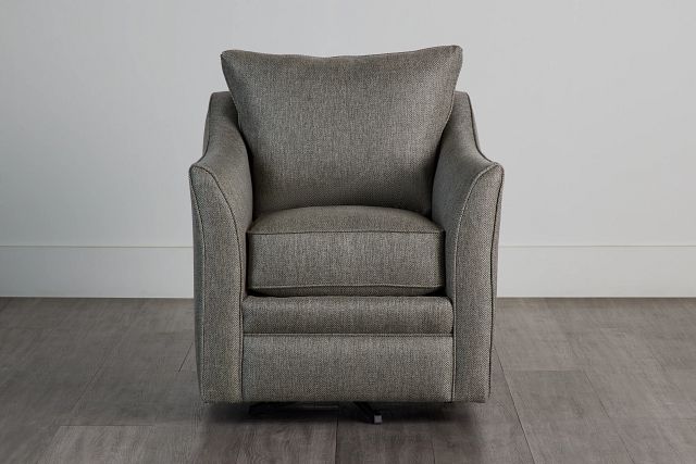 Avery Dark Gray Fabric Swivel Rocking Glider