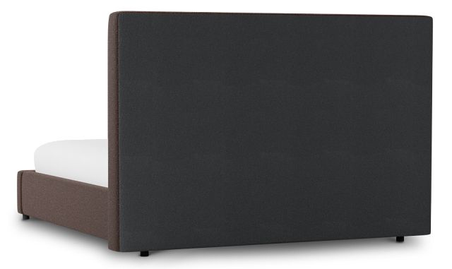 Grayton Elite Dark Brown 54" Upholstered Platform Bed