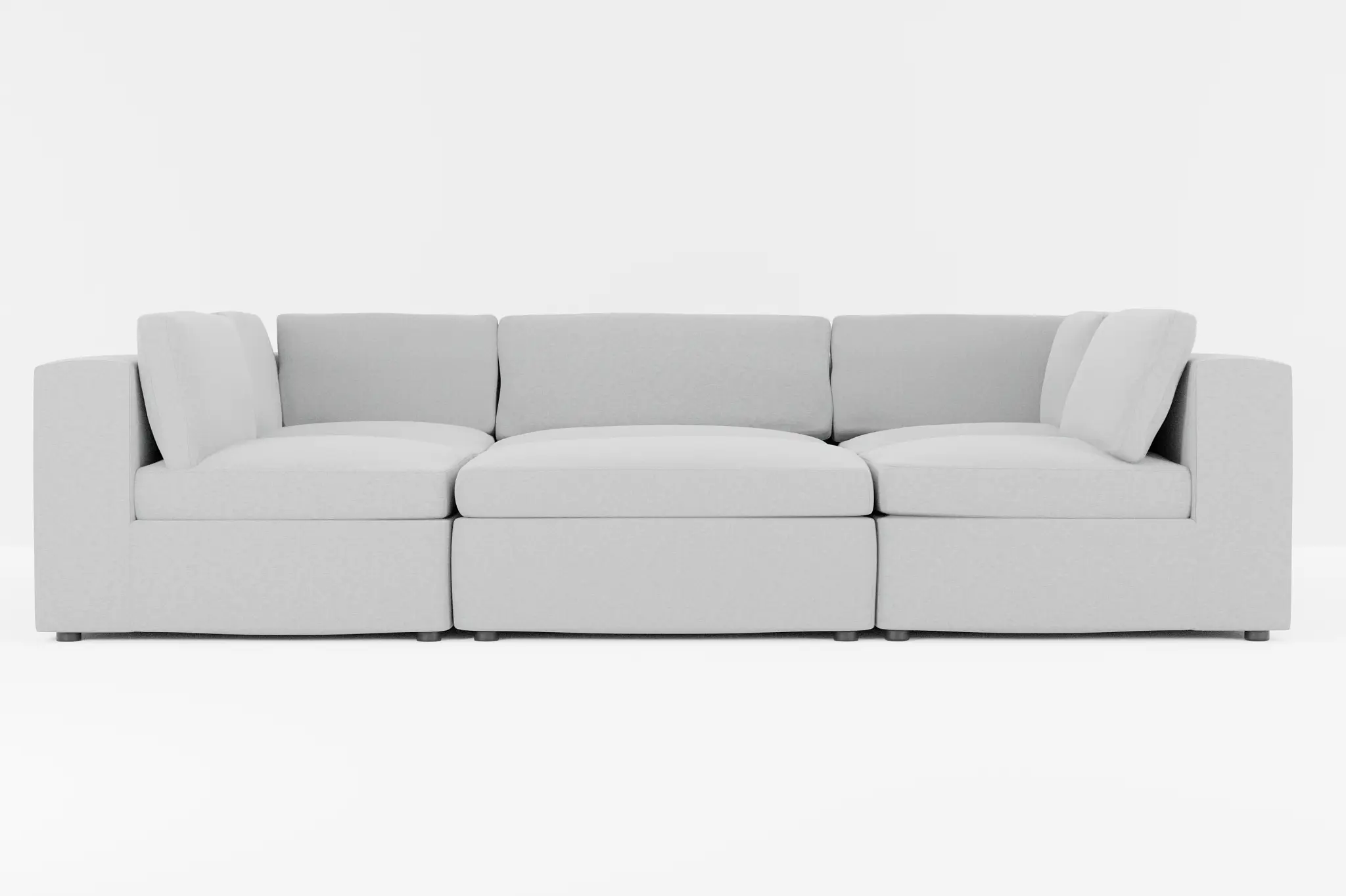 Destin Suave Gray Fabric 6-piece Pit Sectional Destin Suave Gray Fabric 6-piece Pit Sectional