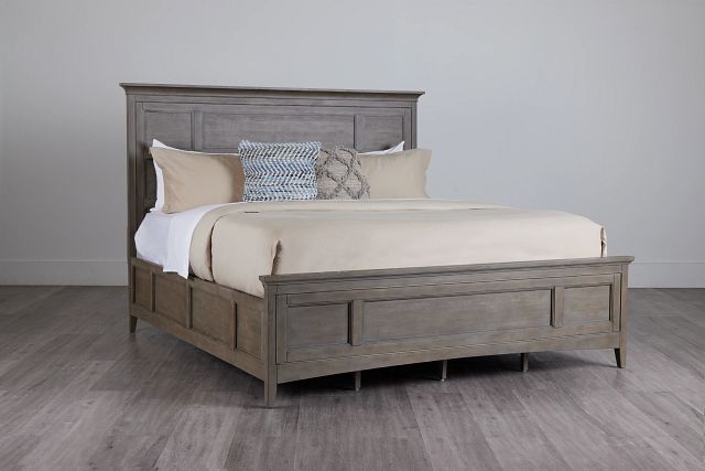 Heron Cove Light Tone Panel Bed