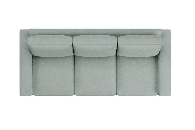 Edgewater Suave Light Green 96" Sofa W/ 3 Cushions