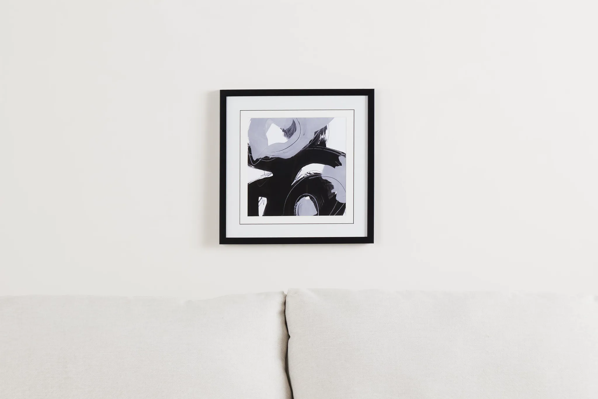 Twirl Black Framed Wall Art