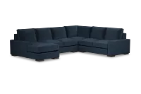 Edgewater Joya Dark Blue Medium Left Chaise Sectional