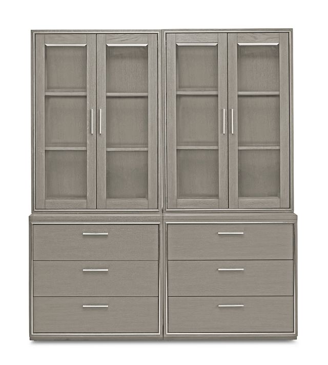 Highline Gray Drawer Bookcase