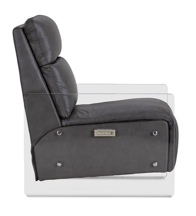 Jackie Gray Leather Power Recliner