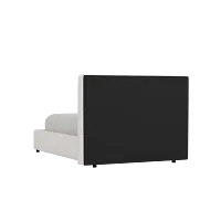 Grayton Gellar White 44" Upholstered Platform Bed