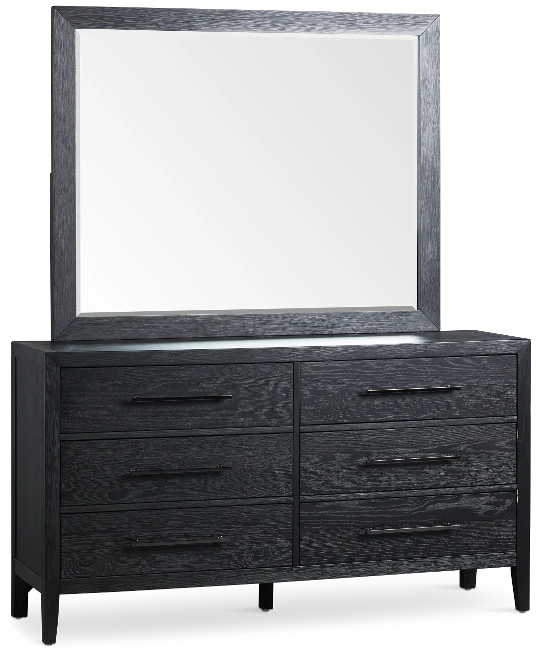 Alden Black Dresser & Mirror