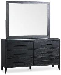 Alden Black Dresser & Mirror