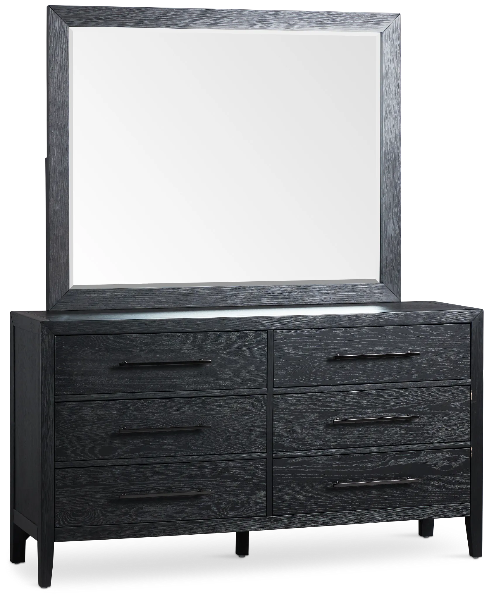 Alden Black Dresser & Mirror