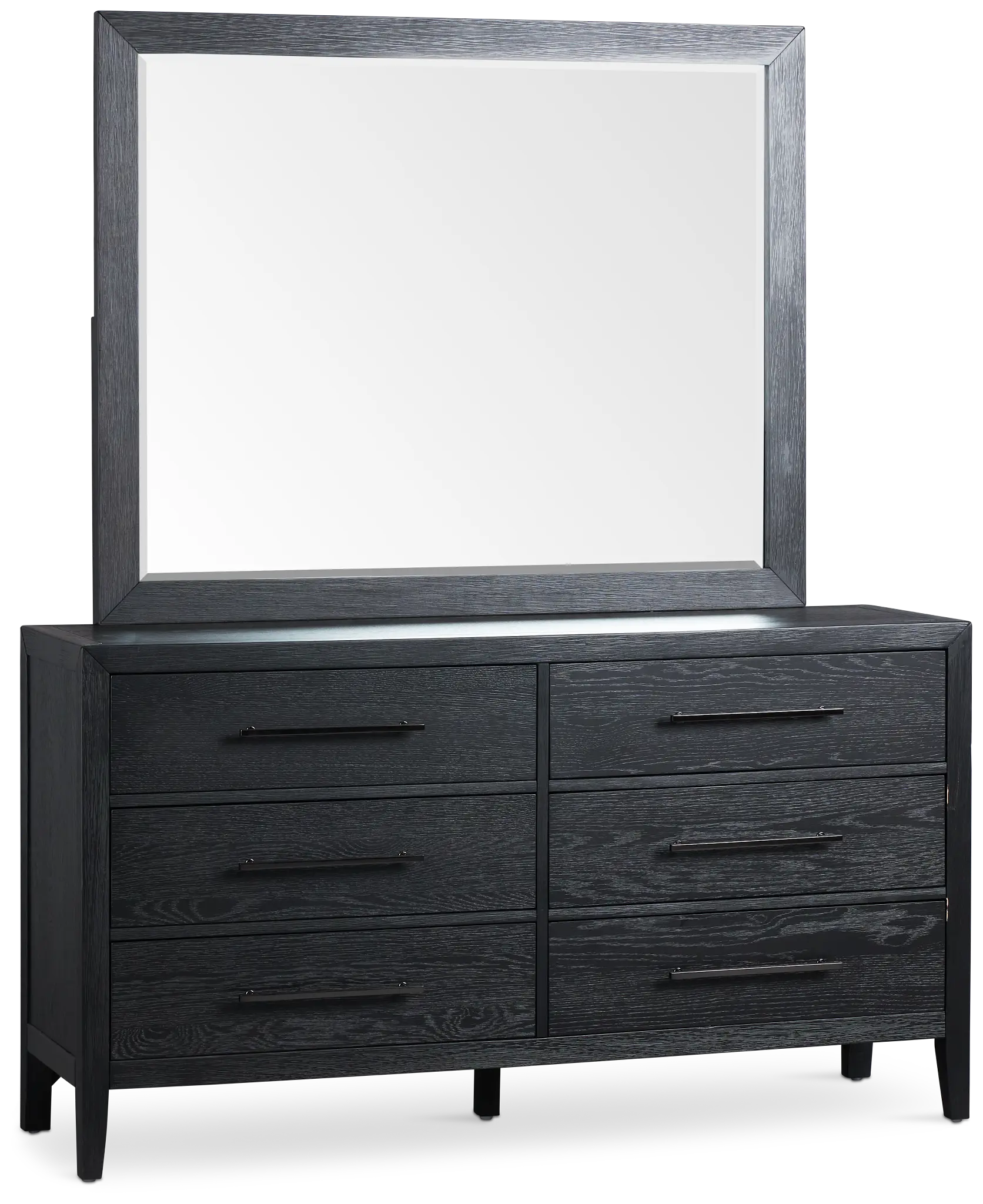 Alden Black Dresser & Mirror Alden Black Dresser & Mirror