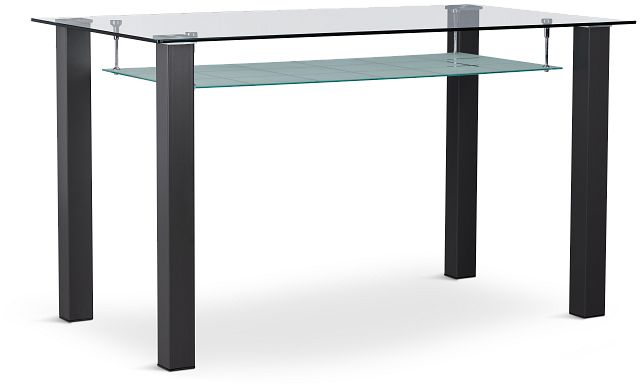 Vienna Dark Gray Glass High Dining Table