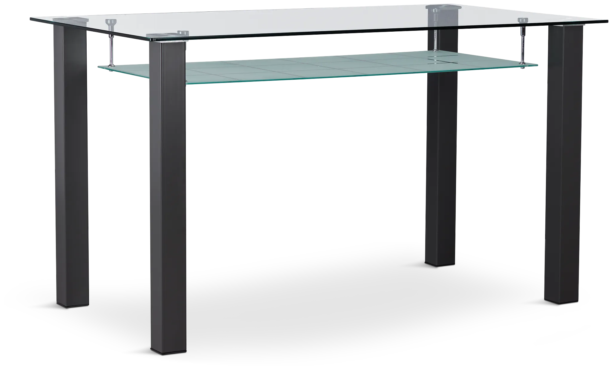 Vienna Dark Gray Glass High Dining Table