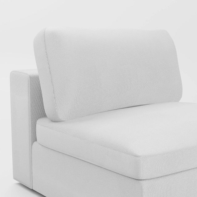 Destin Suave White Fabric Swivel Chair