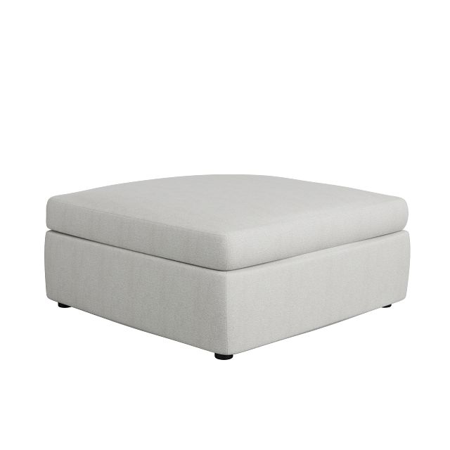 Destin Sutton Gray Fabric Cocktail Ottoman
