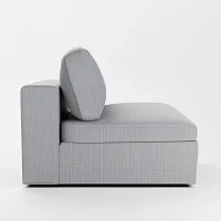 Destin Lucy Gray Fabric Swivel Chair