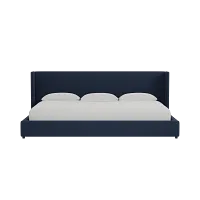 Captiva Joya Dark Blue 48" Upholstered Shelter Bed