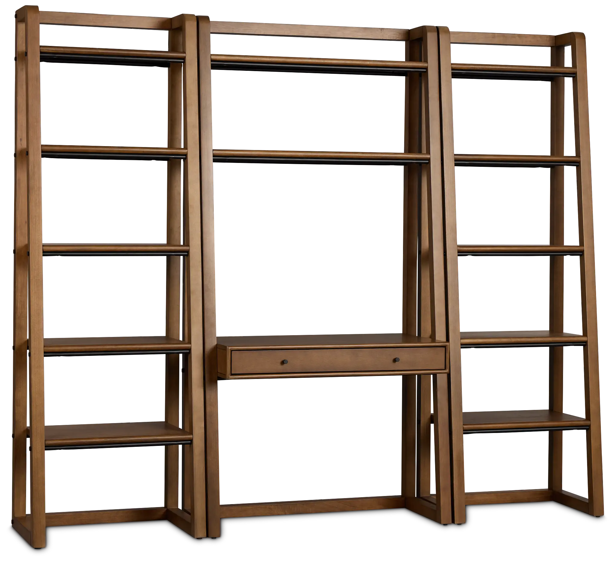 Rockford Light Tone Bookcase Wall Desk Rockford Light Tone Bookcase Wall Desk