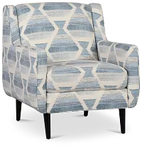 Everly Blue Fabric Accent Chair