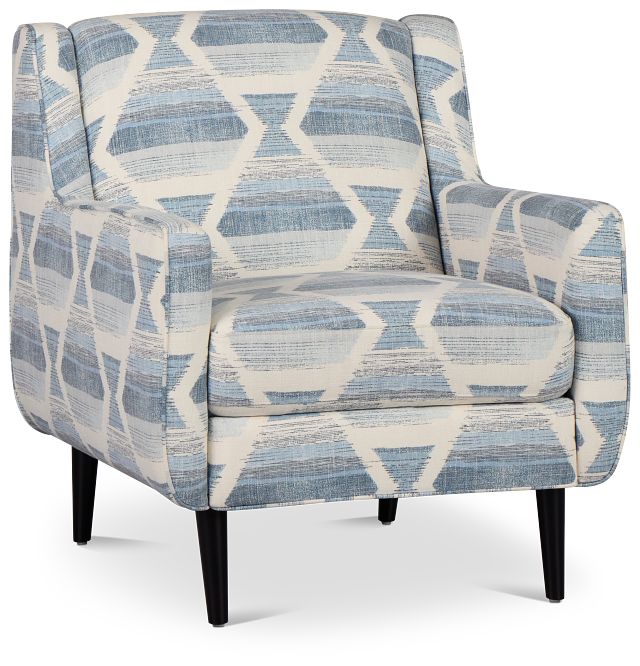 Everly Blue Fabric Accent Chair