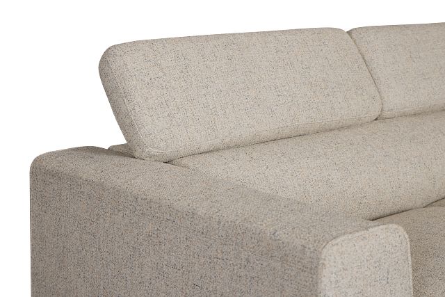 Alina Beige Fabric Medium Right Chaise Sectional