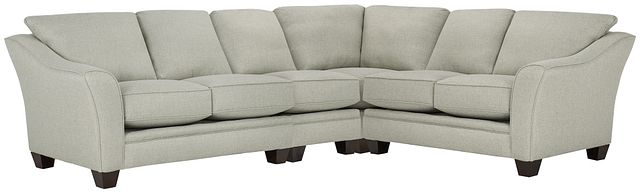 Avery Light Green Fabric Large Two-arm Sectional
