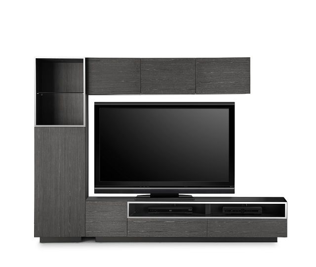 Vancouver Dark Gray 108" 5-piece Left Modular Entertainment Wall