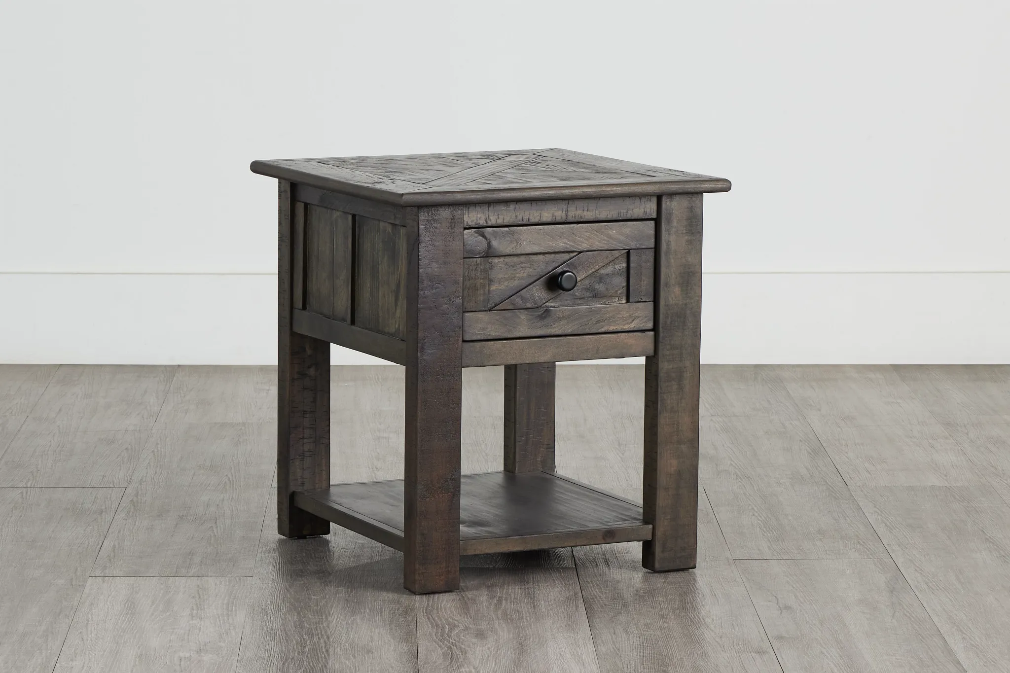 Garrett Dark Tone Storage End Table