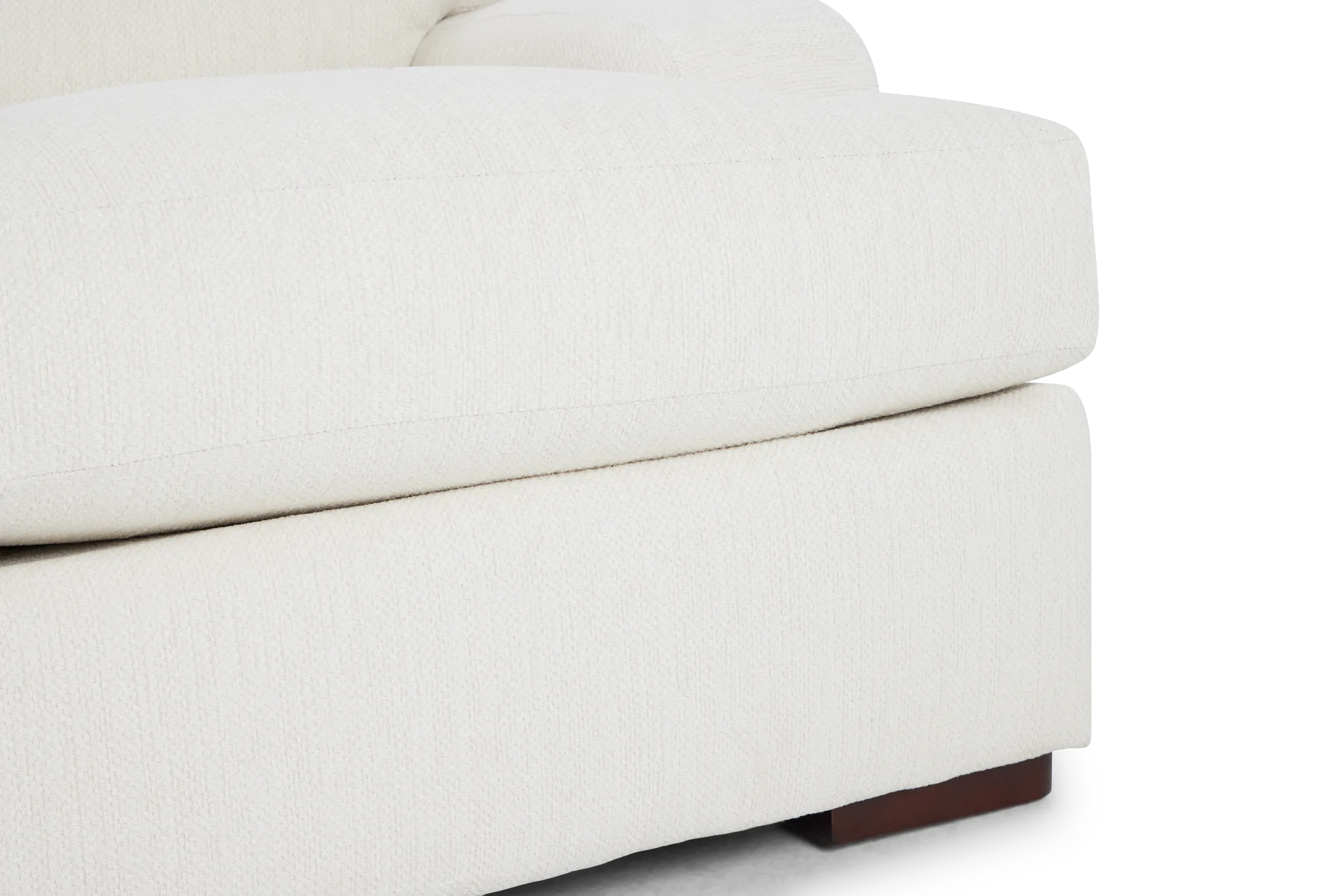 Alpha White Fabric Sofa