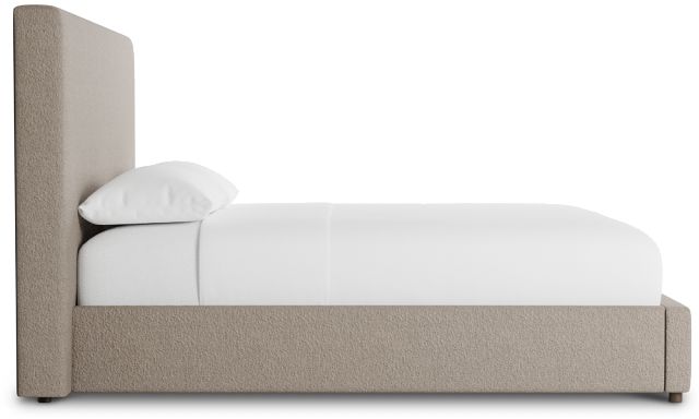 Grayton Elite Brown 54" Upholstered Platform Bed