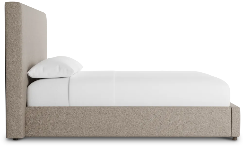 Grayton Elite Brown 54" Upholstered Platform Bed