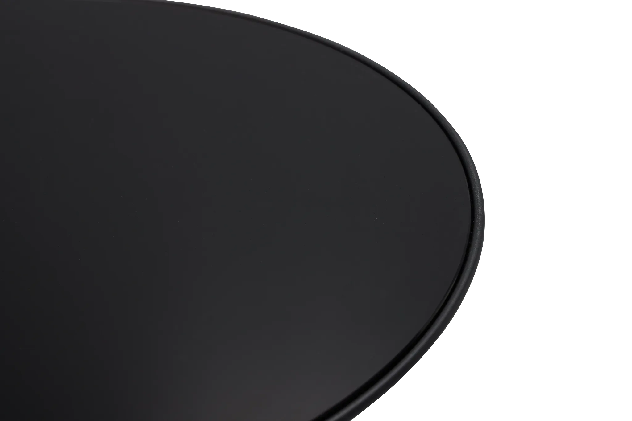 Ambrose Black Glass Round End Table