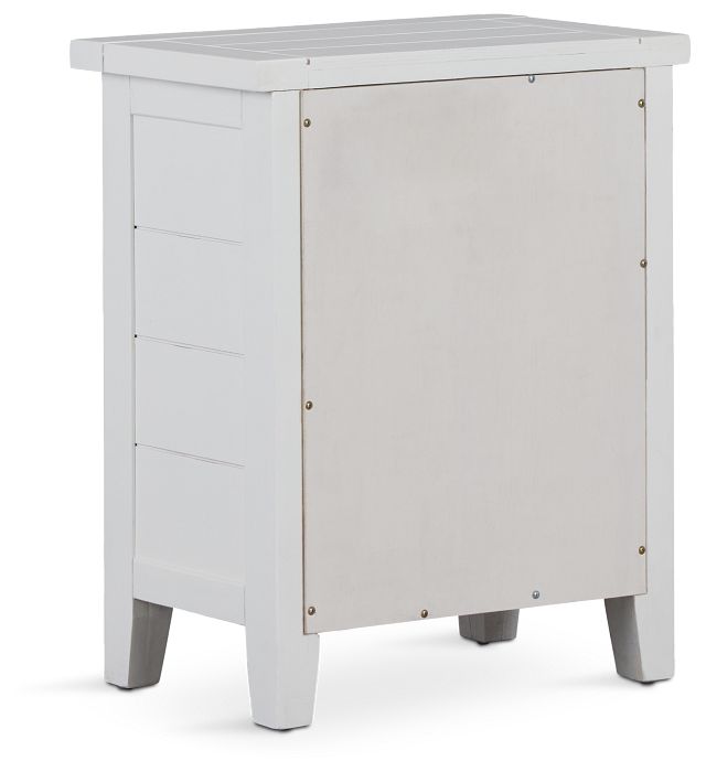 Bismark White Storage Accent Table