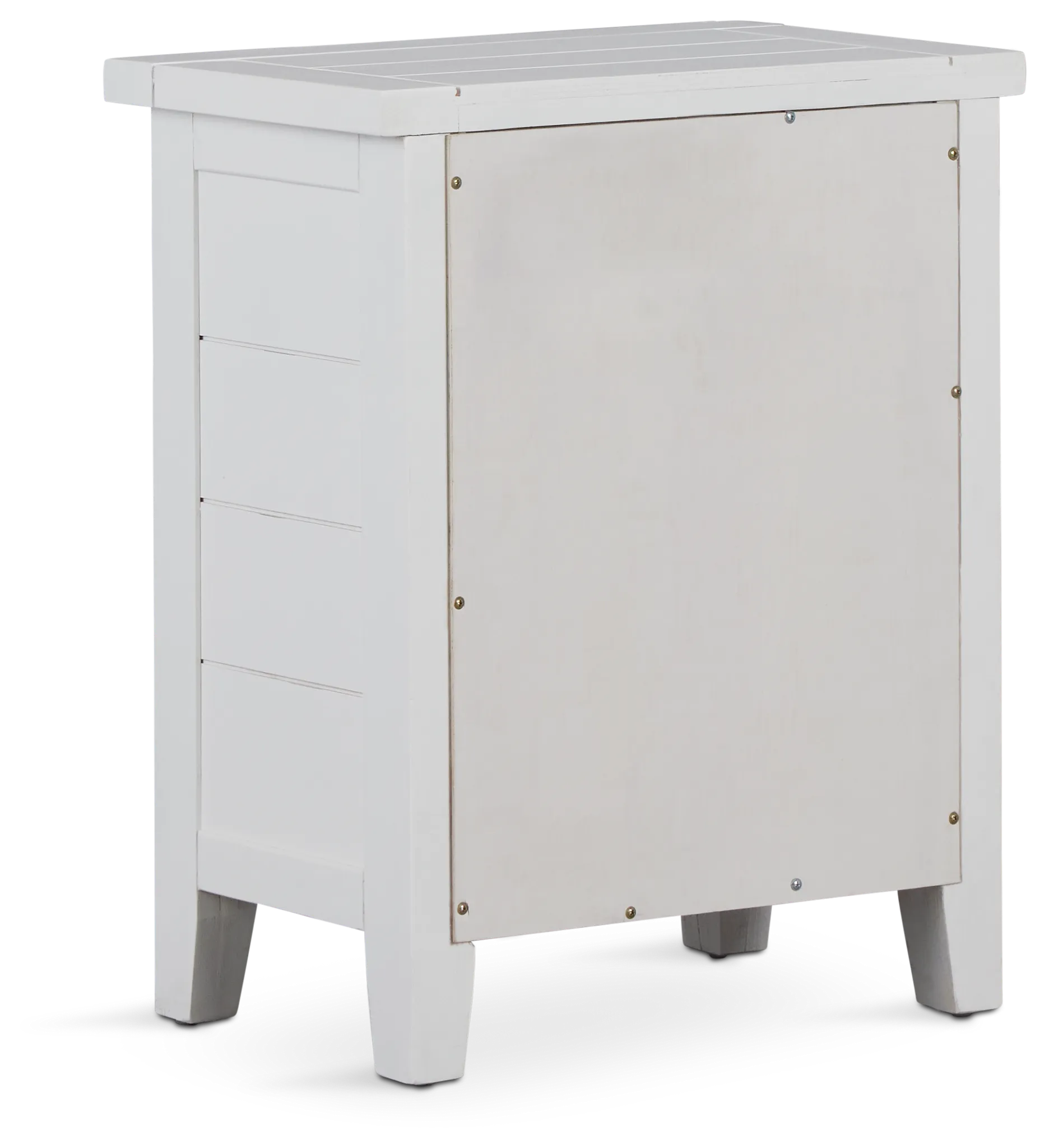 Bismark White Storage Accent Table