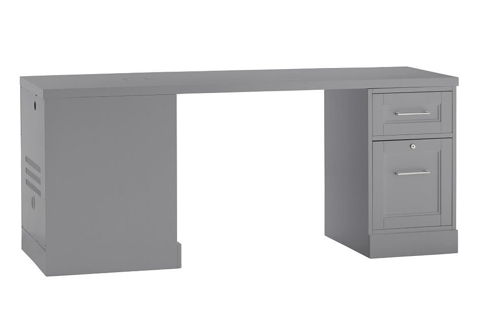 Newport Gray Peninsula Desk Home Office Desks City Furniture