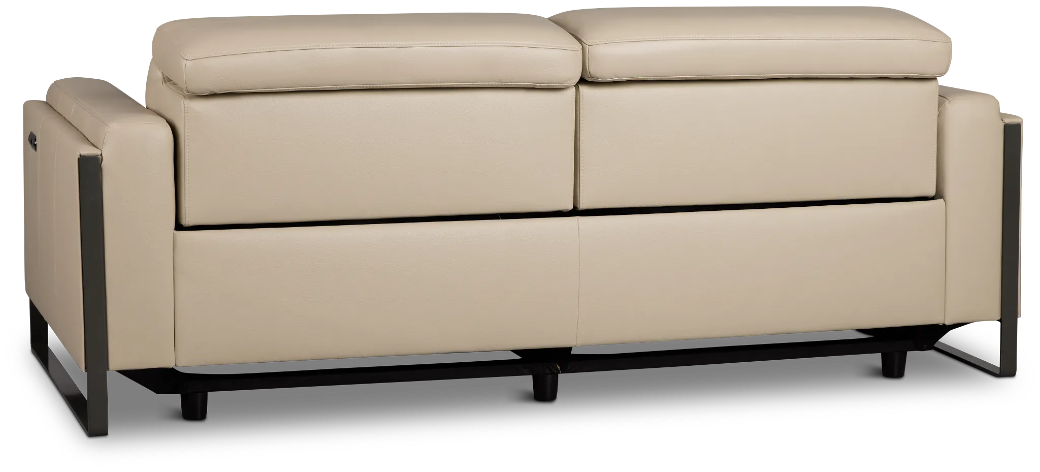 Atlas Taupe Lthr/vinyl Power Reclining Sofa