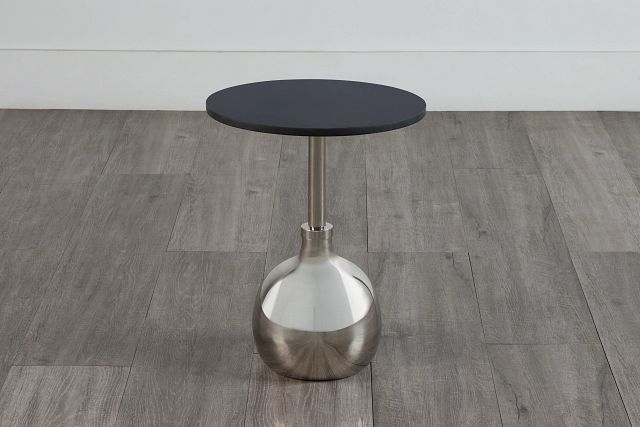 Zariah Silver Metal Accent Table