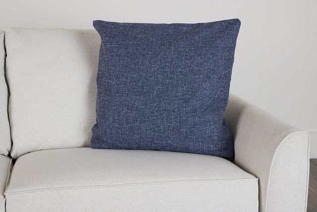 Harper Dark Blue 24" Accent Pillow