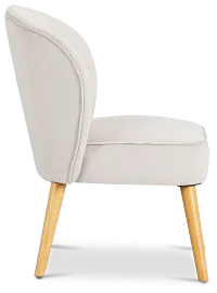Kate Light Gray Velvet Accent Chair
