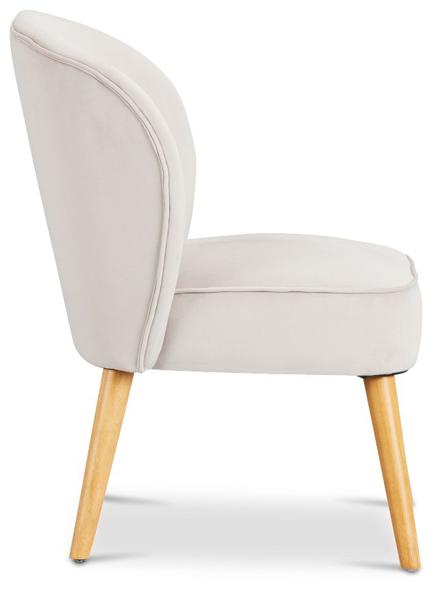 Kate Light Gray Velvet Accent Chair