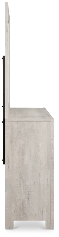 Delray White Dresser & Mirror