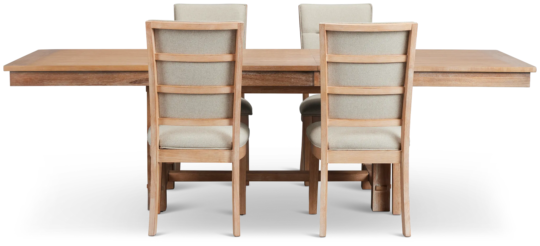 Park City Light Tone Rectangular Table & 4 Upholstered Chairs