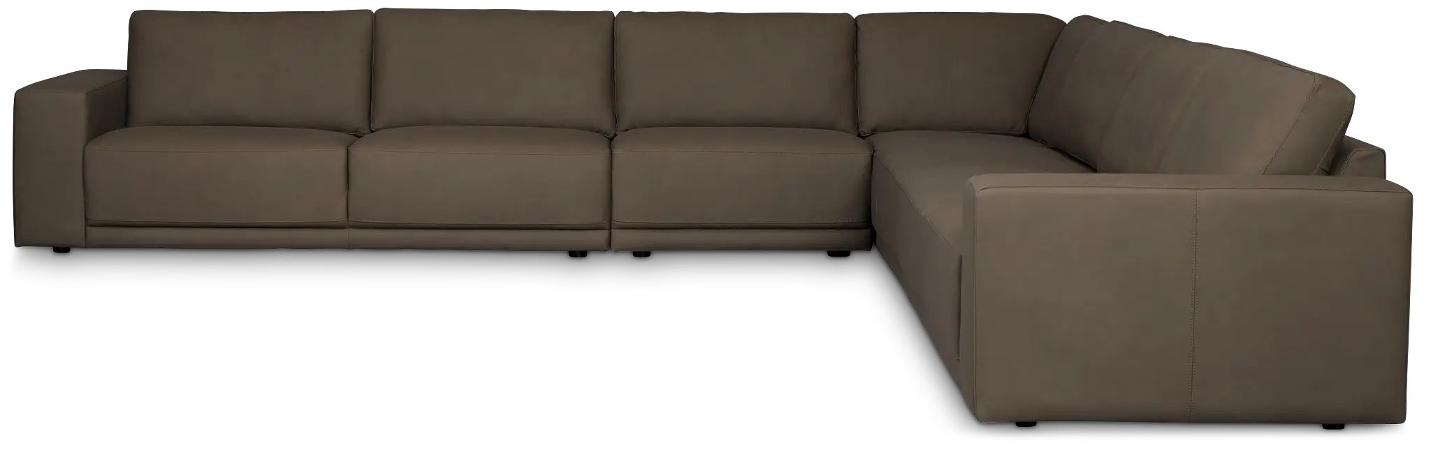 Kellan Dark Gray Leather Large Two-arm Sectional Kellan Dark Gray Leather Large Two-arm Sectional