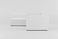 Destin Revenue White Fabric 4-piece Modular Sectional